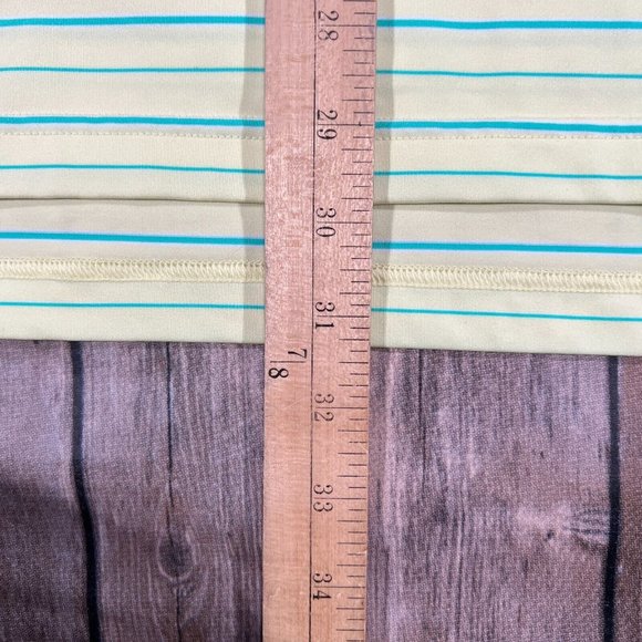 Peter Millar Summer Comfort E4 Performance Golf Polo Large Mens Yellow Stripe - Picture 8 of 9